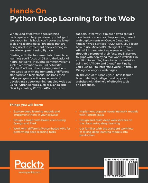 Produktbild: Hands-On Python Deep Learning for the Web