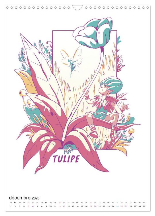 Produktbild: Monde enchant&eacute; de fleurs (Calendrier mural 2026 DIN A3 horizontal), CALVENDO calendrier mensuel