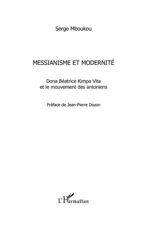 Produktbild: Messianisme et modernite - dona beatrice kimpa vita et le mo