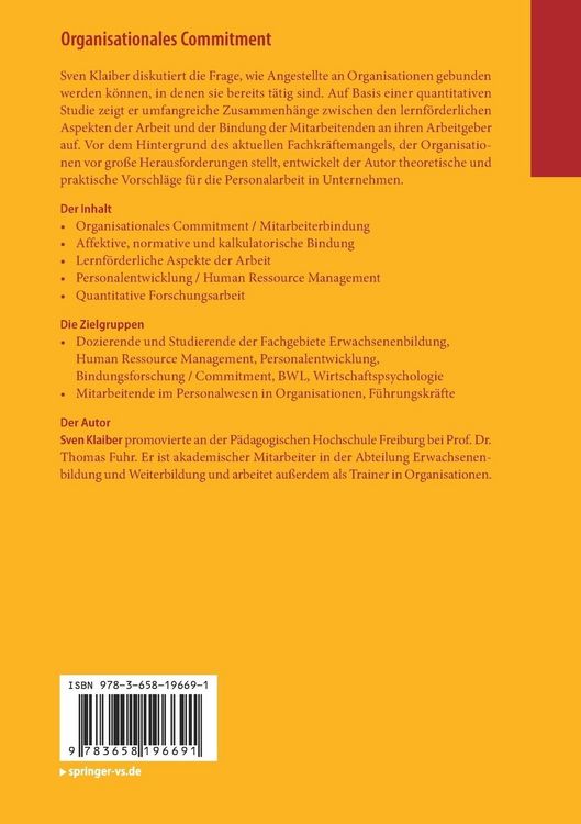 Produktbild: Organisationales Commitment