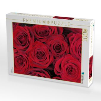 Produktbild: CALVENDO Puzzle Rote Rosen | 1000 Teile Lege-Gr&ouml;&szlig;e 64x48cm Foto-Puzzle f&uuml;r gl&uuml;ckliche Stunden