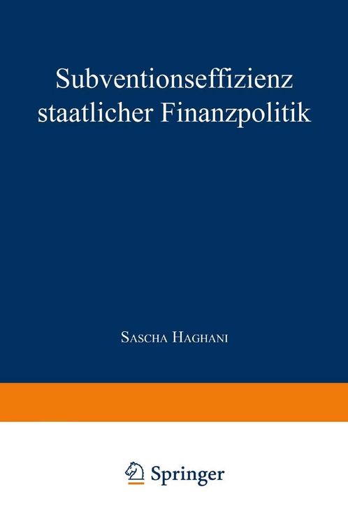 Produktbild: Subventionseffizienz staatlicher Finanzpolitik