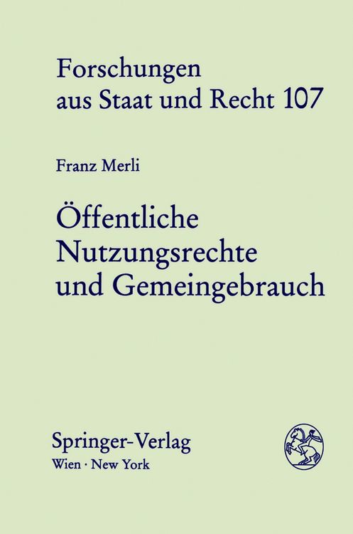 Produktbild: &Ouml;ffentliche Nutzungsrechte und Gemeingebrauch