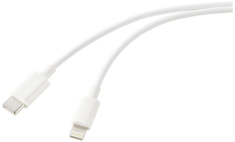 Produktbild: Renkforce USB-Kabel USB 2.0 USB-C&reg; Stecker, Apple Lightning Stecker 1.00 m Wei&szlig; (frosted) RF-5724078