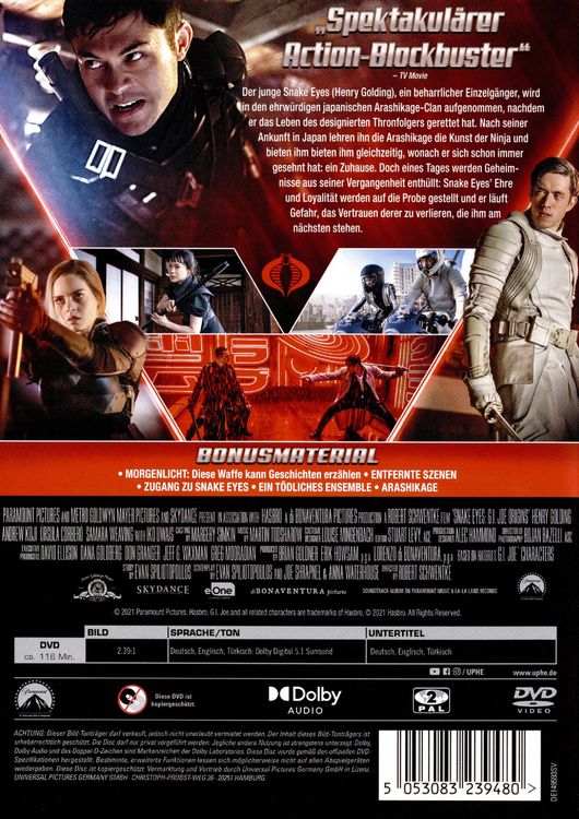 Produktbild: Snake Eyes: G.I. Joe Origins