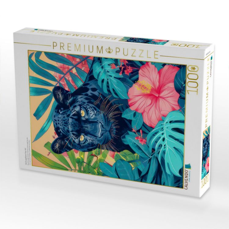 Produktbild: CALVENDO Puzzle Dschungeltiere Pop-Art | 1000 Teile Lege-Gr&ouml;&szlig;e 64x48cm Foto-Puzzle f&uuml;r gl&uuml;ckliche Stunden