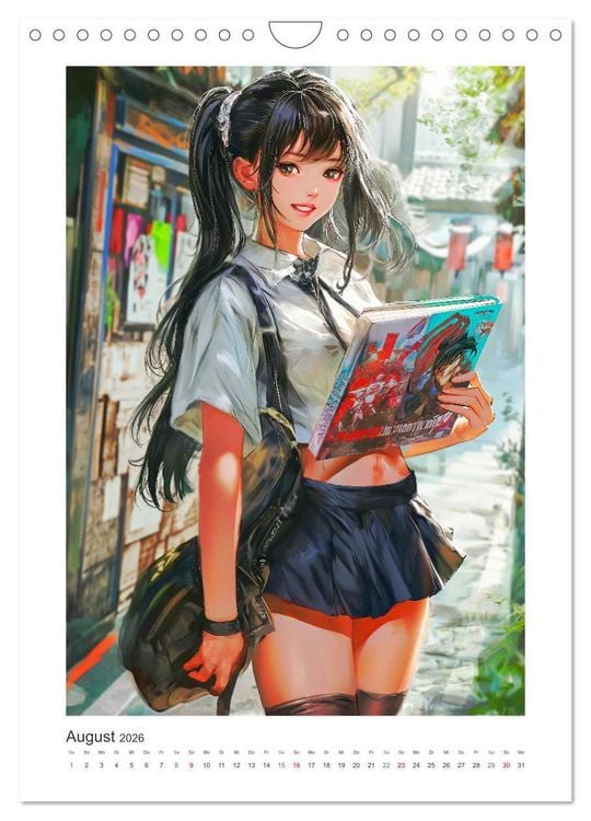 Produktbild: Manga-Girls. Coole Comics mit Ausstrahlungskraft (Wandkalender 2026 DIN A4 hoch), CALVENDO Monatskalender