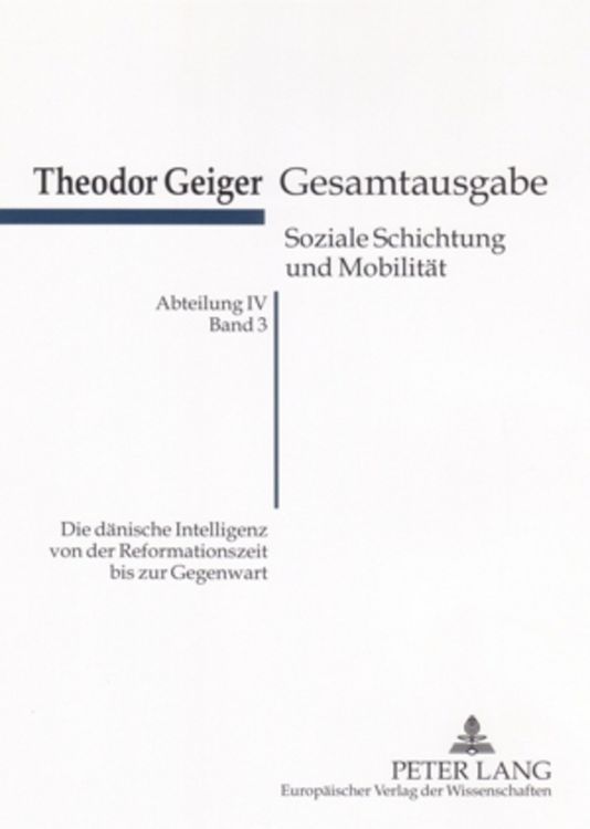 Produktbild: Die daenische Intelligenz von der Reformationszeit bis zur Gegenwart