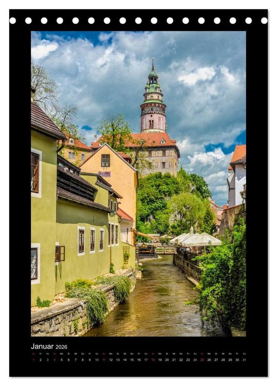 Produktbild: Cesky Krumlov Krumau (Tischkalender 2026 DIN A5 hoch), CALVENDO Monatskalender