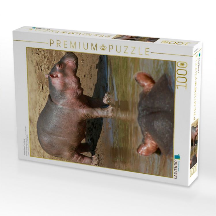 Produktbild: CALVENDO Puzzle Hippobaby auf Landgang | 1000 Teile Lege-Gr&ouml;&szlig;e 64x48cm Foto-Puzzle f&uuml;r gl&uuml;ckliche Stunden