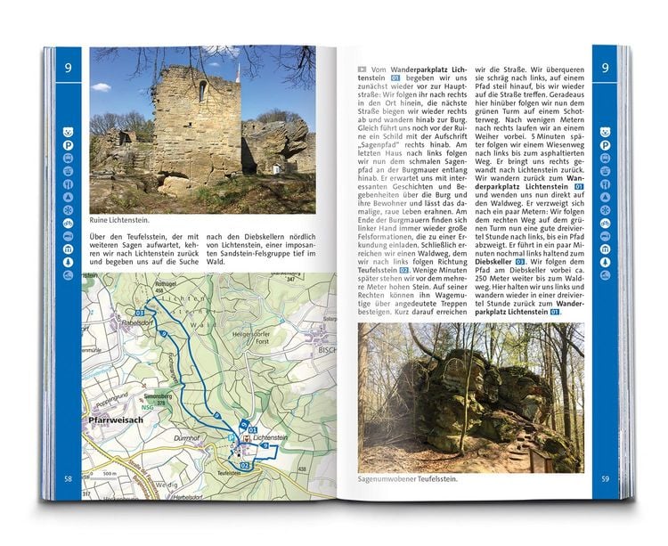 Produktbild: KOMPASS Wanderf&uuml;hrer Steigerwald mit Ha&szlig;bergen und Frankenh&ouml;he, 55 Touren