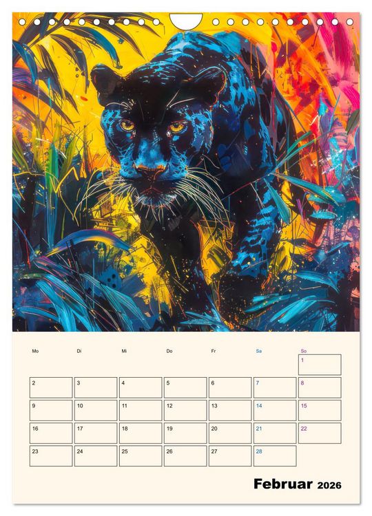 Produktbild: Dschungeltiere - Einzigartige Faszination (Wandkalender 2026 DIN A4 hoch), CALVENDO Monatskalender