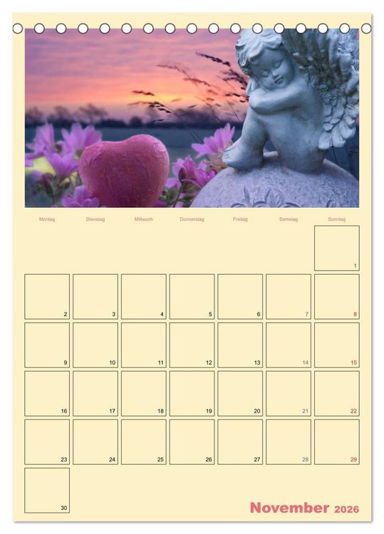 Produktbild: Monatsplaber f&uuml;r flei&szlig;ige Engel (Tischkalender 2026 DIN A5 hoch), CALVENDO Monatskalender