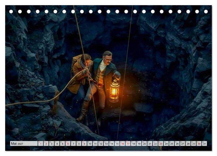 Produktbild: Die Reise zum Mittelpunkt der Erde (Tischkalender 2027 DIN A5 quer), CALVENDO Monatskalender