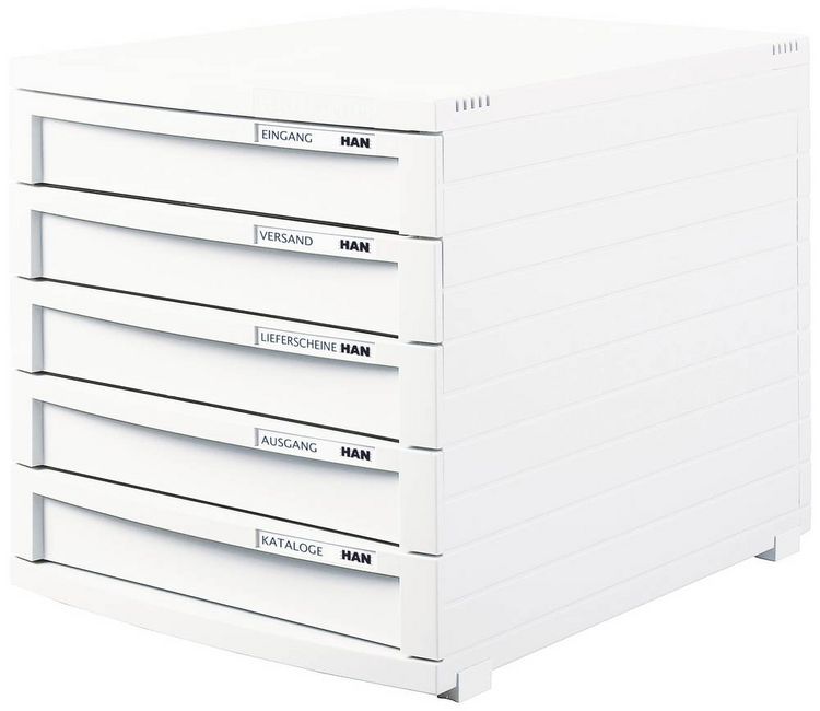 Produktbild: HAN CONTUR 1505-12 Schubladenbox Wei&szlig; DIN A4, DIN B4, DIN C4 Anzahl der Schubf&auml;cher: 5