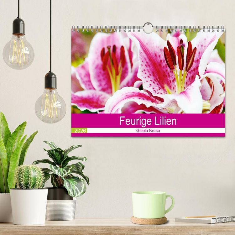 Produktbild: Feurige Lilien (Wandkalender 2026 DIN A4 quer), CALVENDO Monatskalender