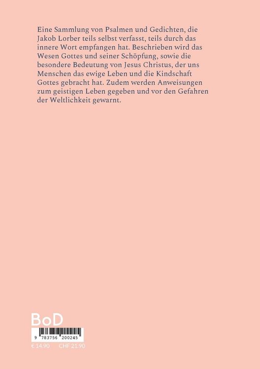 Produktbild: Psalmen und Gedichte