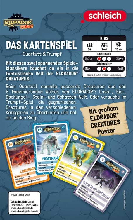 Produktbild: schleich&reg; 51611 - Eldrador Creatures, Das Kartenspiel Quartett & Trumpf, Metalldose