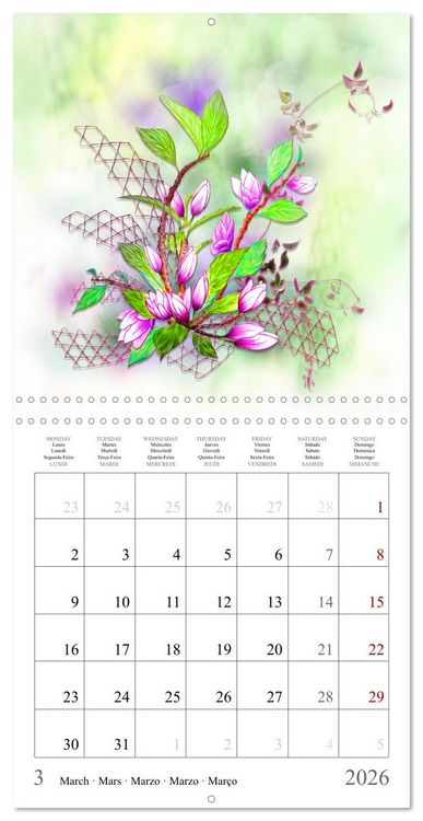 Produktbild: Quand l'&acirc;me parle (Calendrier mural carr&eacute; 2026 30x30 cm) Calendrier double avec une page pour vos prises de notes