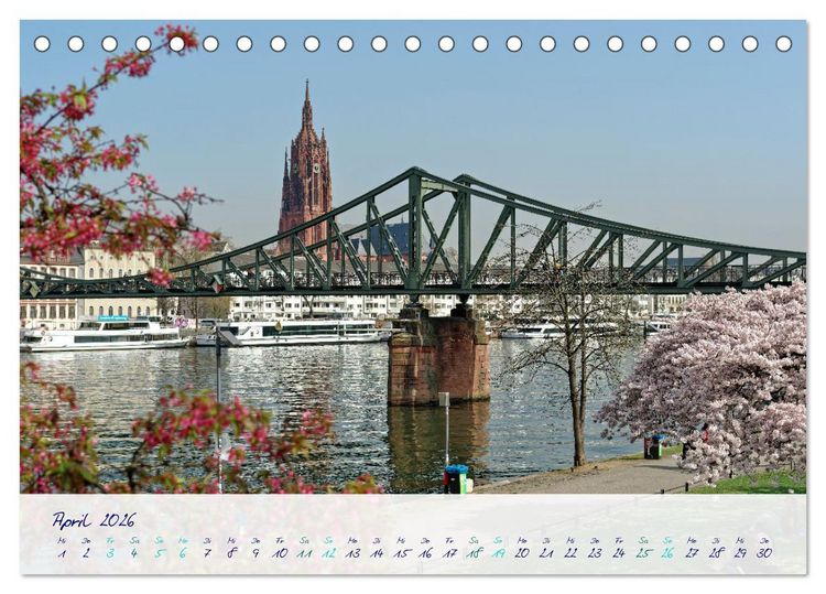 Produktbild: Furioses Frankfurt am Main (Tischkalender 2026 DIN A5 quer), CALVENDO Monatskalender