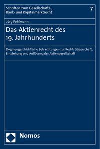 Produktbild: Das Aktienrecht des 19. Jahrhunderts