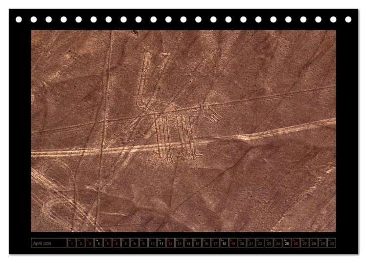 Produktbild: Die NAZCA Linien - Geheimnisvolle Figuren (Tischkalender 2026 DIN A5 quer), CALVENDO Monatskalender