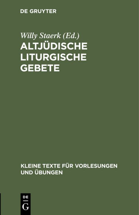 Produktbild: Altj&uuml;dische liturgische Gebete