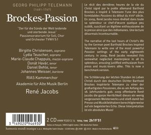 Produktbild: Telemann: Brockes-Passion
