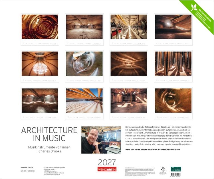 Produktbild: Architecture in Music Kalender 2027 - Musikinstrumente von innen