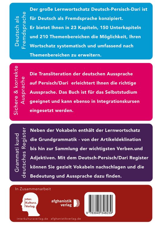 Produktbild: Gro&szlig;er Lernwortschatz Deutsch - Afghanisch / Dari f&uuml;r Deutsch als Fremdsprache