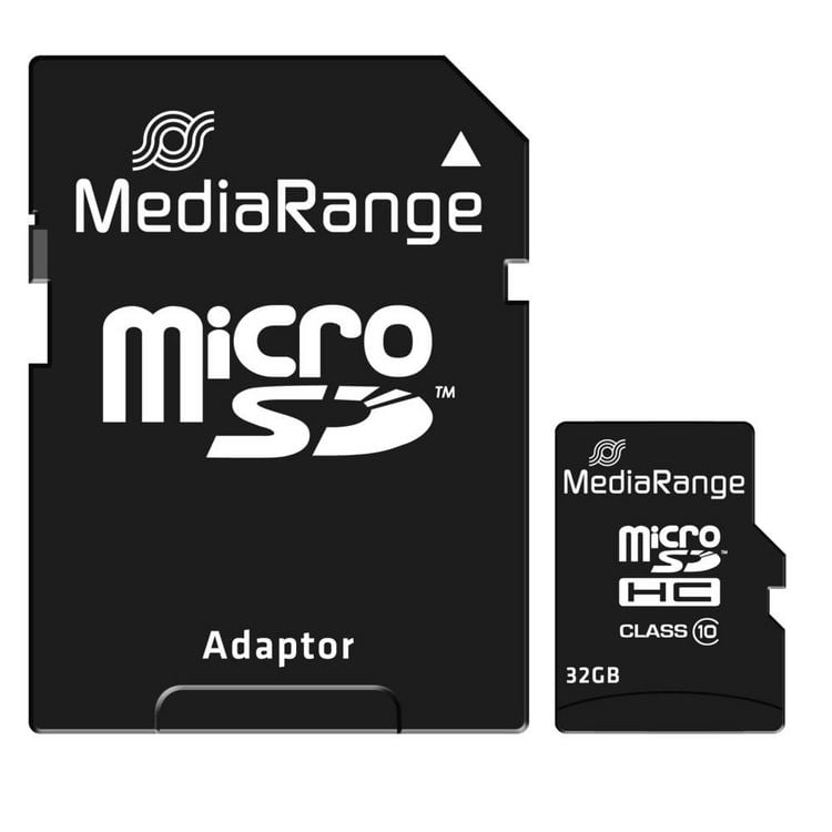 Produktbild: MediaRange - Flash-Speicherkarte (microSDHC/SD-Adapter inbegriffen)