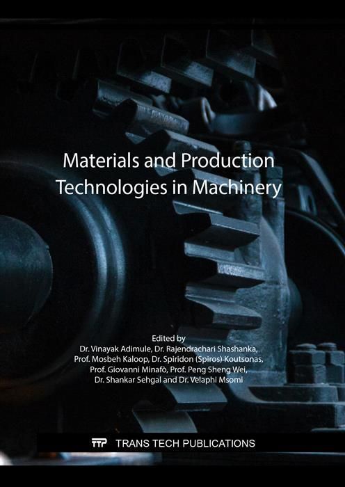 Produktbild: Materials and Production Technologies in Machinery