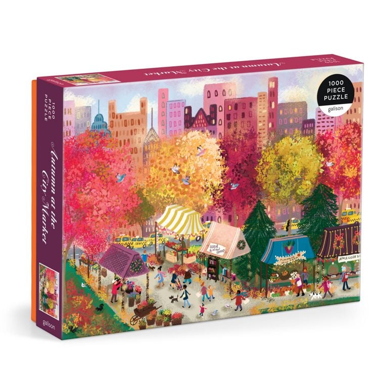 Produktbild: Joy Laforme Autumn at the City Market 1000 Piece Puzzle