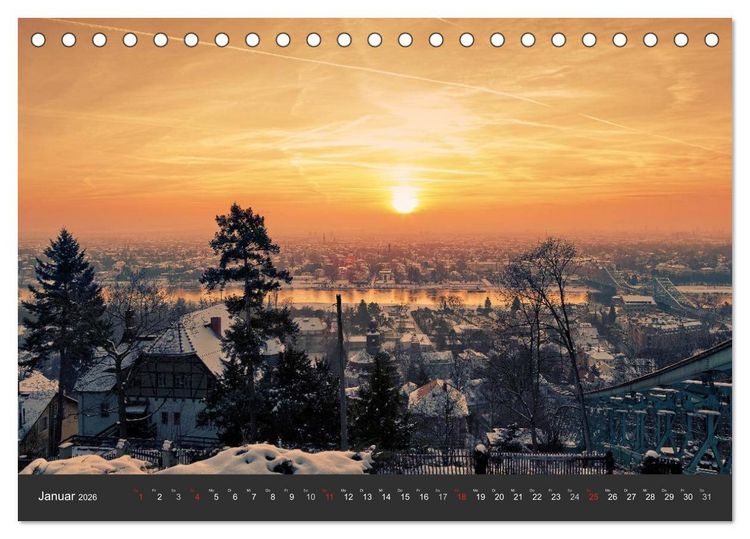 Produktbild: Barockstadt Dresden (Tischkalender 2026 DIN A5 quer), CALVENDO Monatskalender