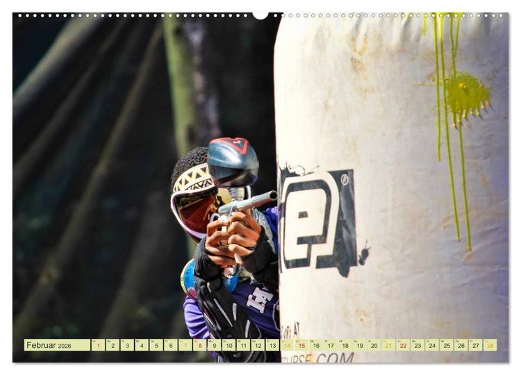 Produktbild: Paintball - so cool (Wandkalender 2026 DIN A2 quer), CALVENDO Monatskalender