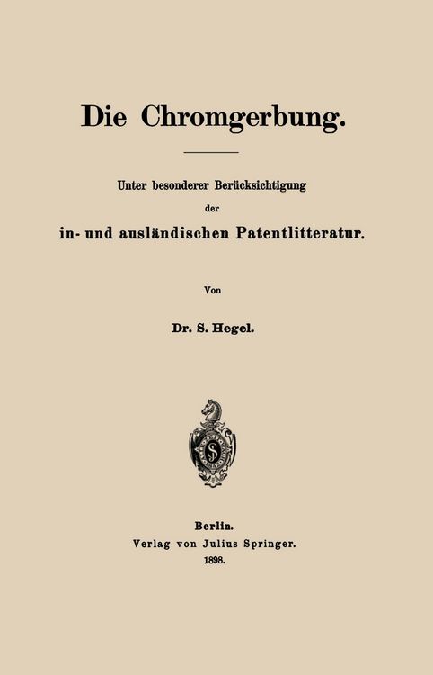 Produktbild: Die Chromgerbung