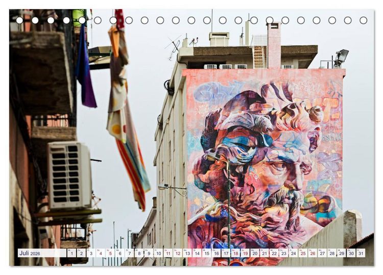Produktbild: LISSABON GRAFFITI (Tischkalender 2026 DIN A5 quer), CALVENDO Monatskalender