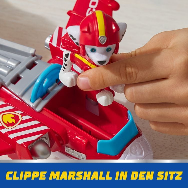 Produktbild: PAW Patrol Air Rescue - Marshalls Feuerwehrflugzeug mit Geschoss-Abwurf und Marshall Spielfigur (Basis Fahrzeug)&nbsp;