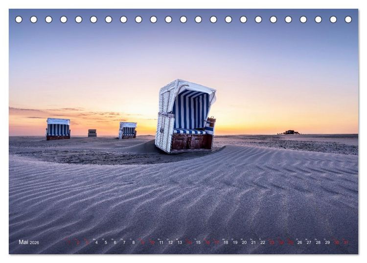Produktbild: Nordseeurlaub in St. Peter-Ording (Tischkalender 2026 DIN A5 quer), CALVENDO Monatskalender