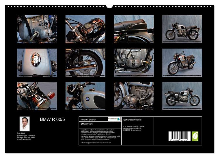 Produktbild: BMW R 60/5 (hochwertiger Premium Wandkalender 2027 DIN A2 quer), Kunstdruck in Hochglanz