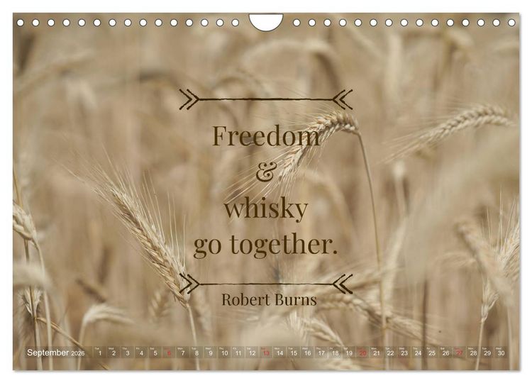 Produktbild: Wonderful Whisky Wisdom (Wall Calendar 2026 DIN A4 landscape), CALVENDO 12 Month Wall Calendar