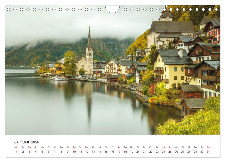 Produktbild: Hallstatt - Die Perle &Ouml;sterreichs (Wandkalender 2026 DIN A4 quer), CALVENDO Monatskalender