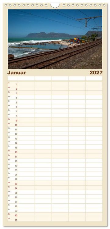 Produktbild: Familienplaner 2027 - Kapstadt und seine Umgebung mit 5 Spalten (Wandkalender, 21 x 45 cm) CALVENDO