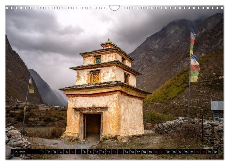 Produktbild: Nepal Tsum Valley - Tal des Gl&uuml;cks (Wandkalender 2026 DIN A3 quer), CALVENDO Monatskalender