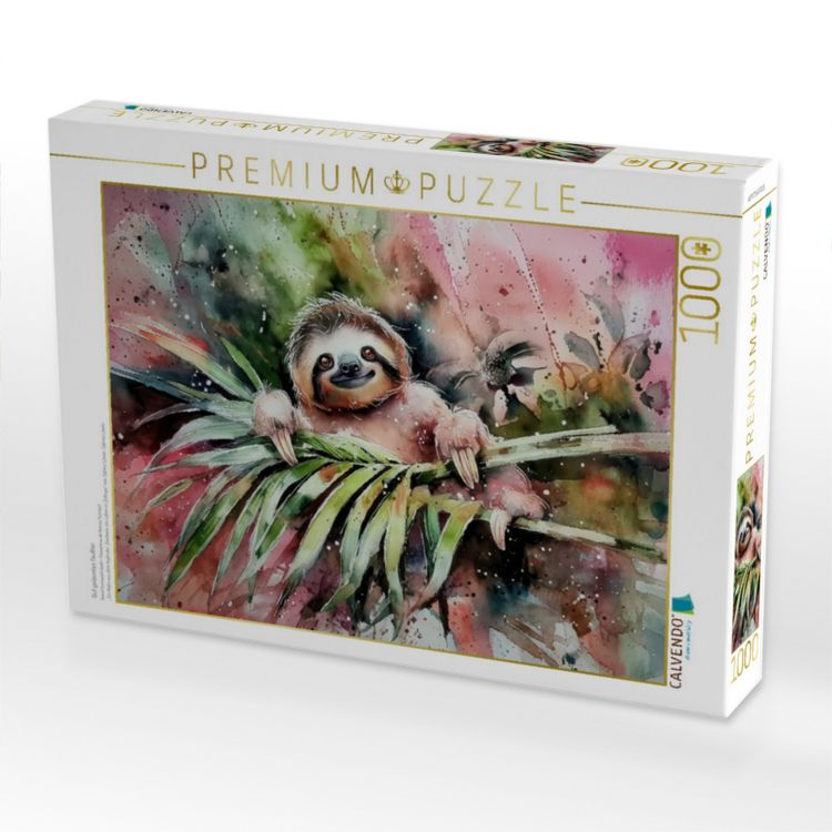 Produktbild: CALVENDO Puzzle Gut gelauntes Faultier | 1000 Teile Lege-Gr&ouml;&szlig;e 64x48cm Foto-Puzzle f&uuml;r gl&uuml;ckliche Stunden