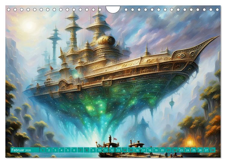 Produktbild: Futuristische Giganten Eine Welt von Morgen (Wandkalender 2026 DIN A4 quer), CALVENDO Monatskalender