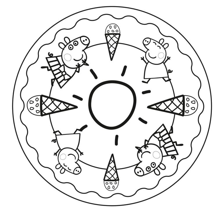 Produktbild: Peppa Wutz Ausmalbilder: MANDALA Malspa&szlig;