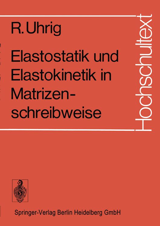 Produktbild: Elastostatik und Elastokinetik in Matrizenschreibweise