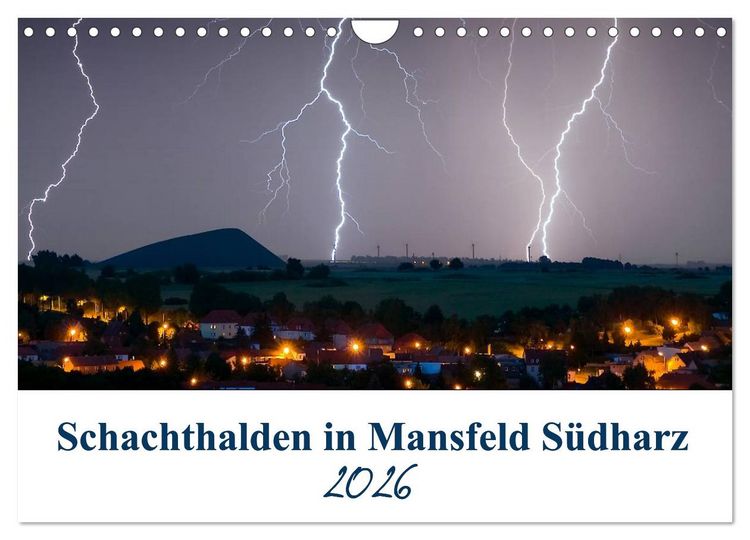 Produktbild: Schachtanlagen in Mansfeld S&uuml;dharz (Wandkalender 2026 DIN A4 quer), CALVENDO Monatskalender