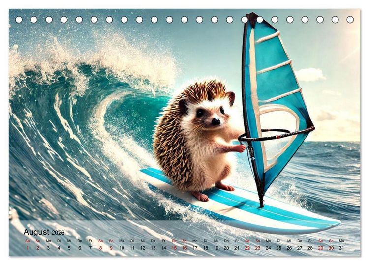 Produktbild: Tierische Illusionen - Humorvolle Tierfantasien (Tischkalender 2026 DIN A5 quer), CALVENDO Monatskalender